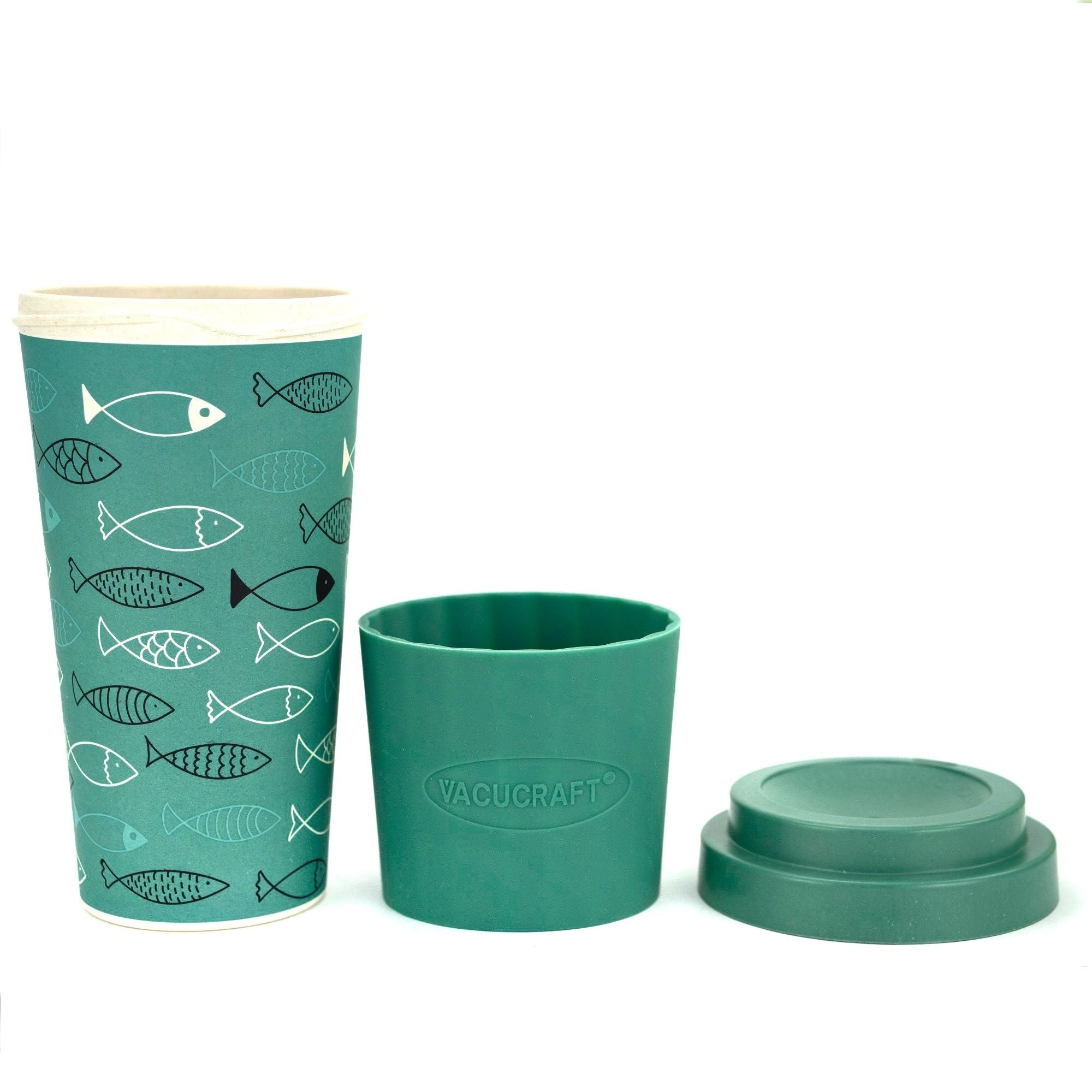 Vacucraft Bambu Kaffe & Te Kopp – 590 ml, Mörkgrön