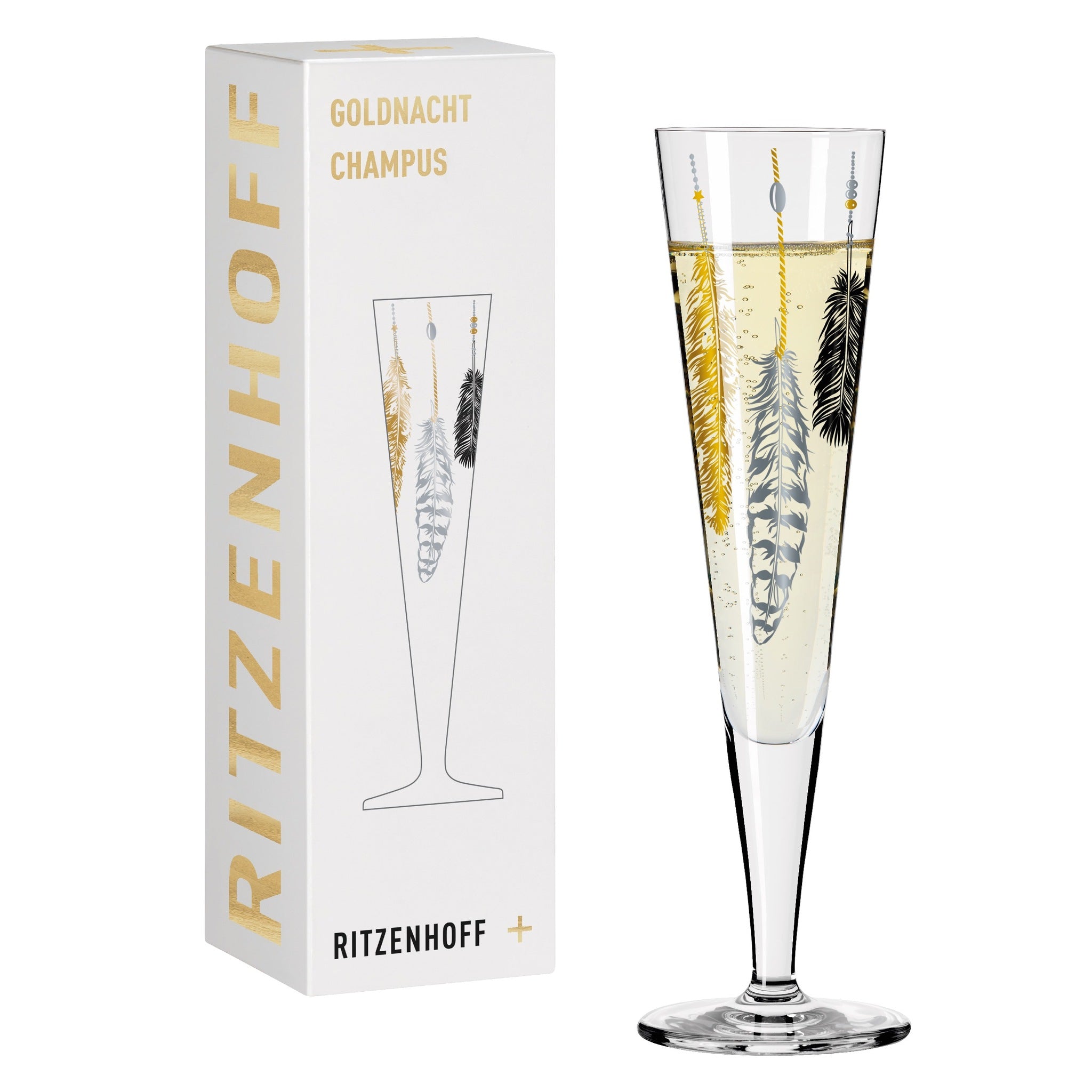 Ritzenhoff, Goldnacht Champagneglas No.3 Kristallglas 20,5 cl
