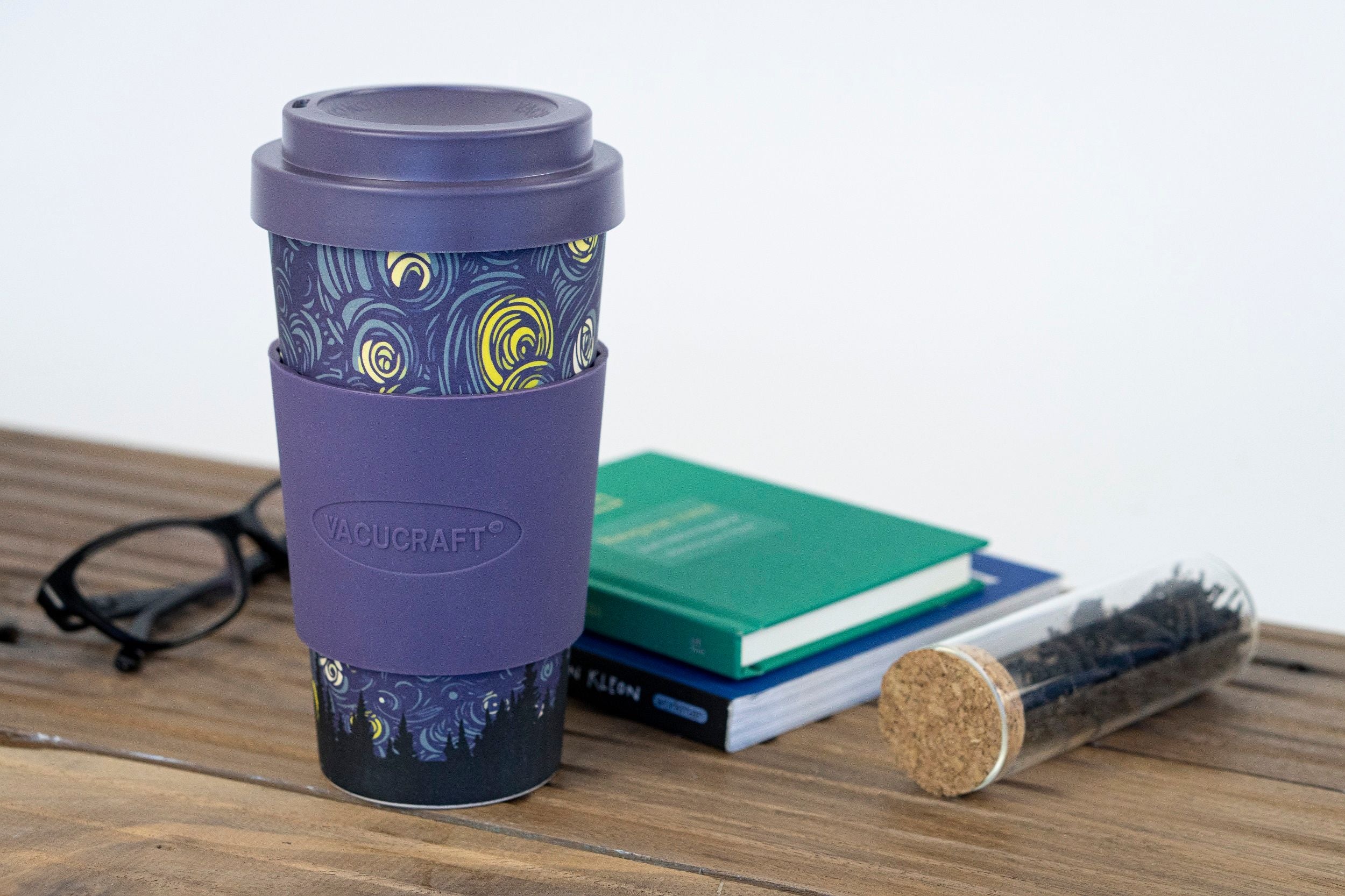 Vacucraft Bambu Kaffe & Te Kopp – 590 ml, Lila