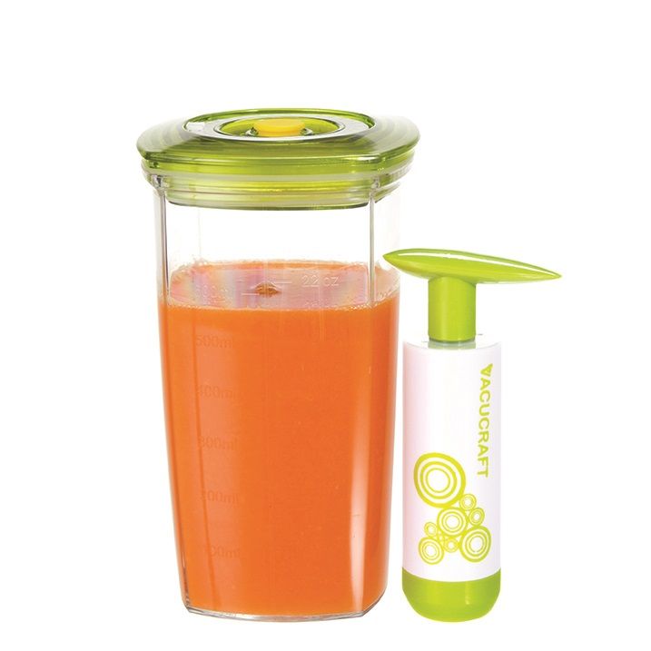Vacucraft Juice Saver + Pump – 0,75L, För Dryck