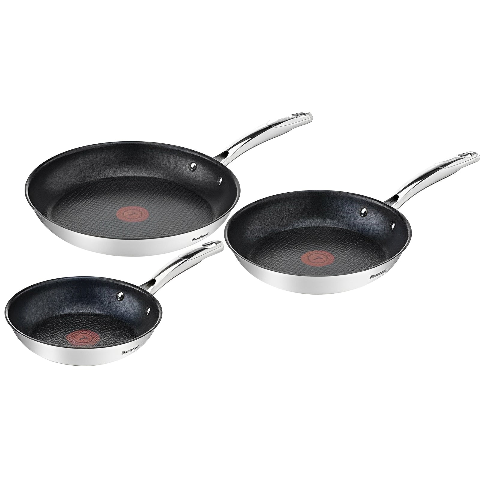 Tefal - Duetto+ Stekpanna set 3 Delar (20/24/28 cm) Rostfritt Stål