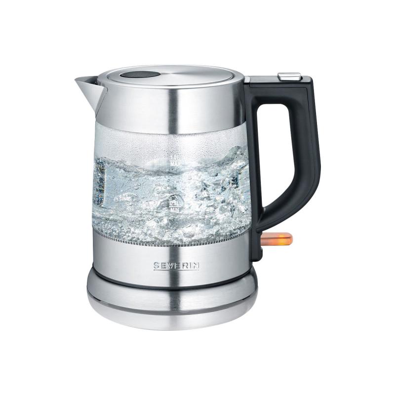 Severin Vattenkokare WK 3468 – 1 L, Glas & Rostfritt Stål