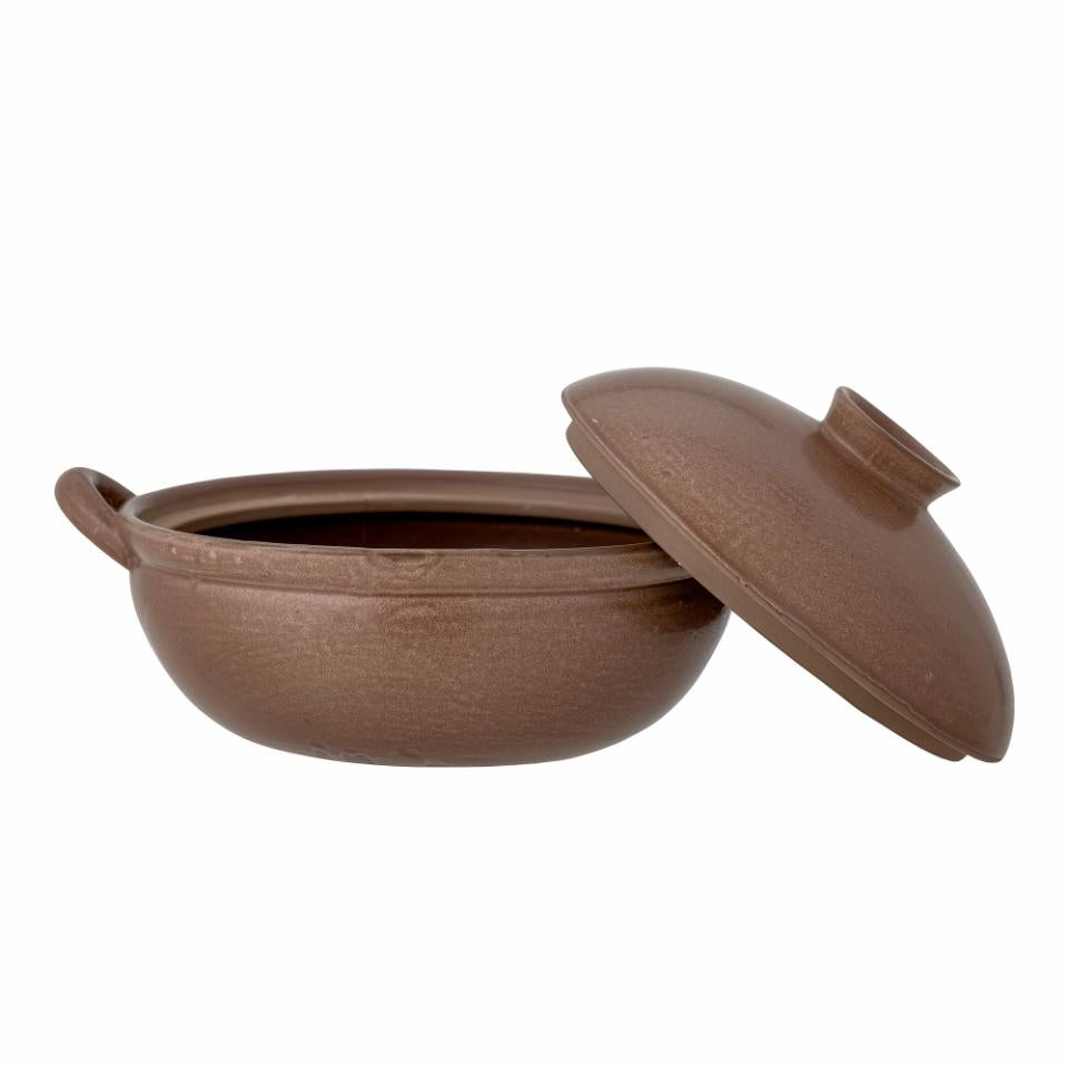 Bloomingville, Jinnie Ugnsform med Lock – Brun Stengods