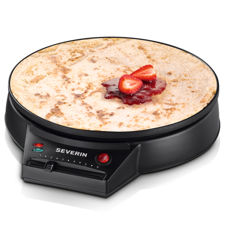 Severin Pannkaksjärn CM 2198 – 30 cm, 1000 W, Svart