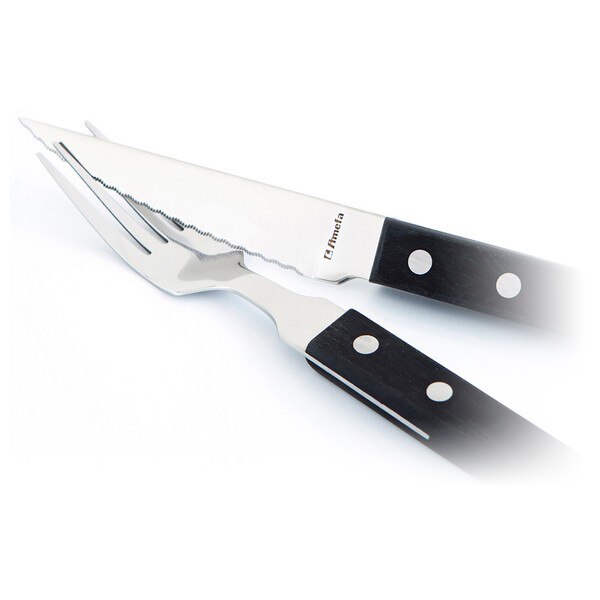 Amefa, Grillgaffel Rostfritt Stål & Svart Handtag 6-Pack