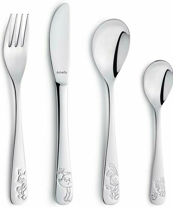 Amefa, Forest Friends Barnbestick Rostfritt Stål 4-Pack