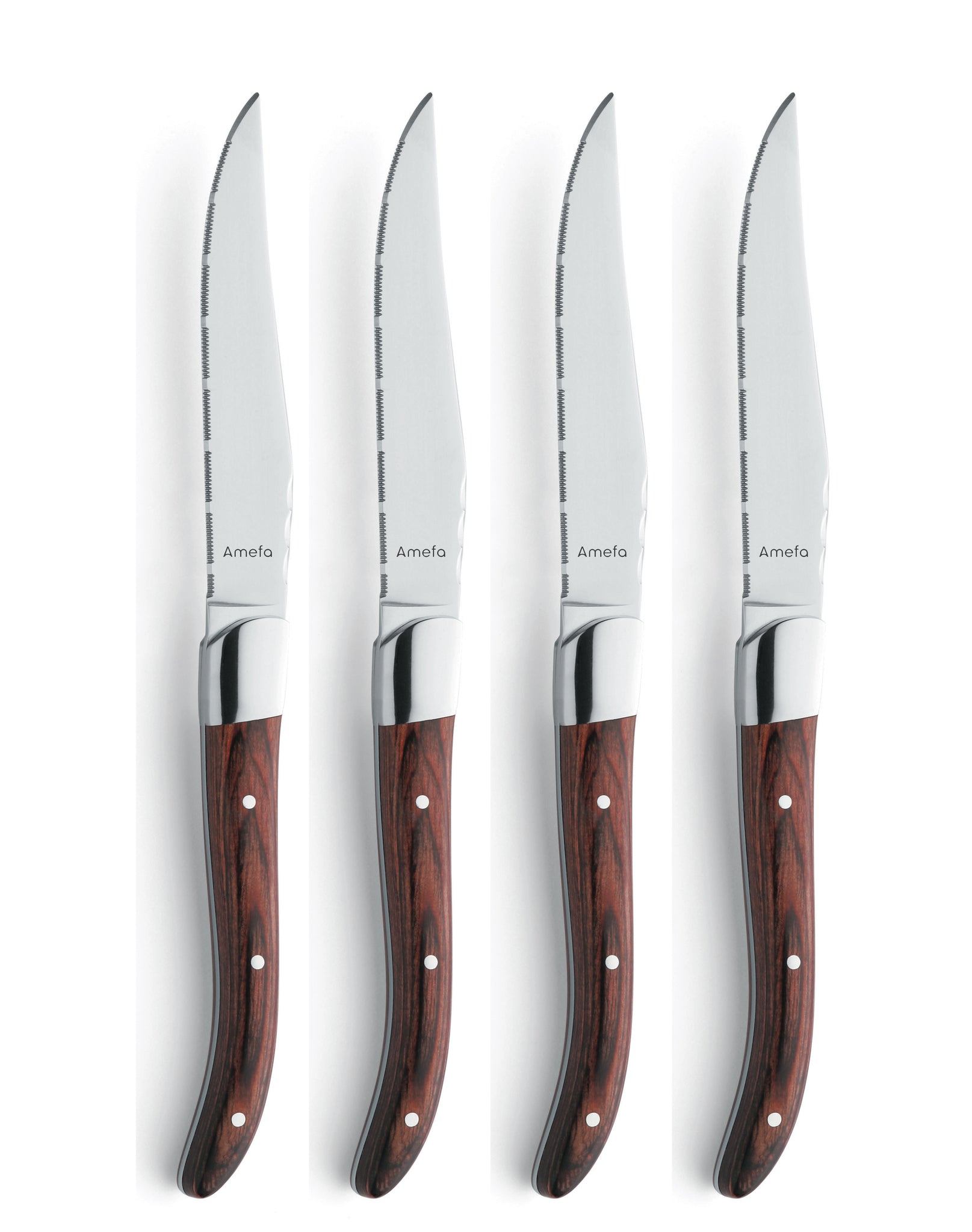 Amefa, Grillknivar Rostfritt Stål & Träskaft 4-Pack