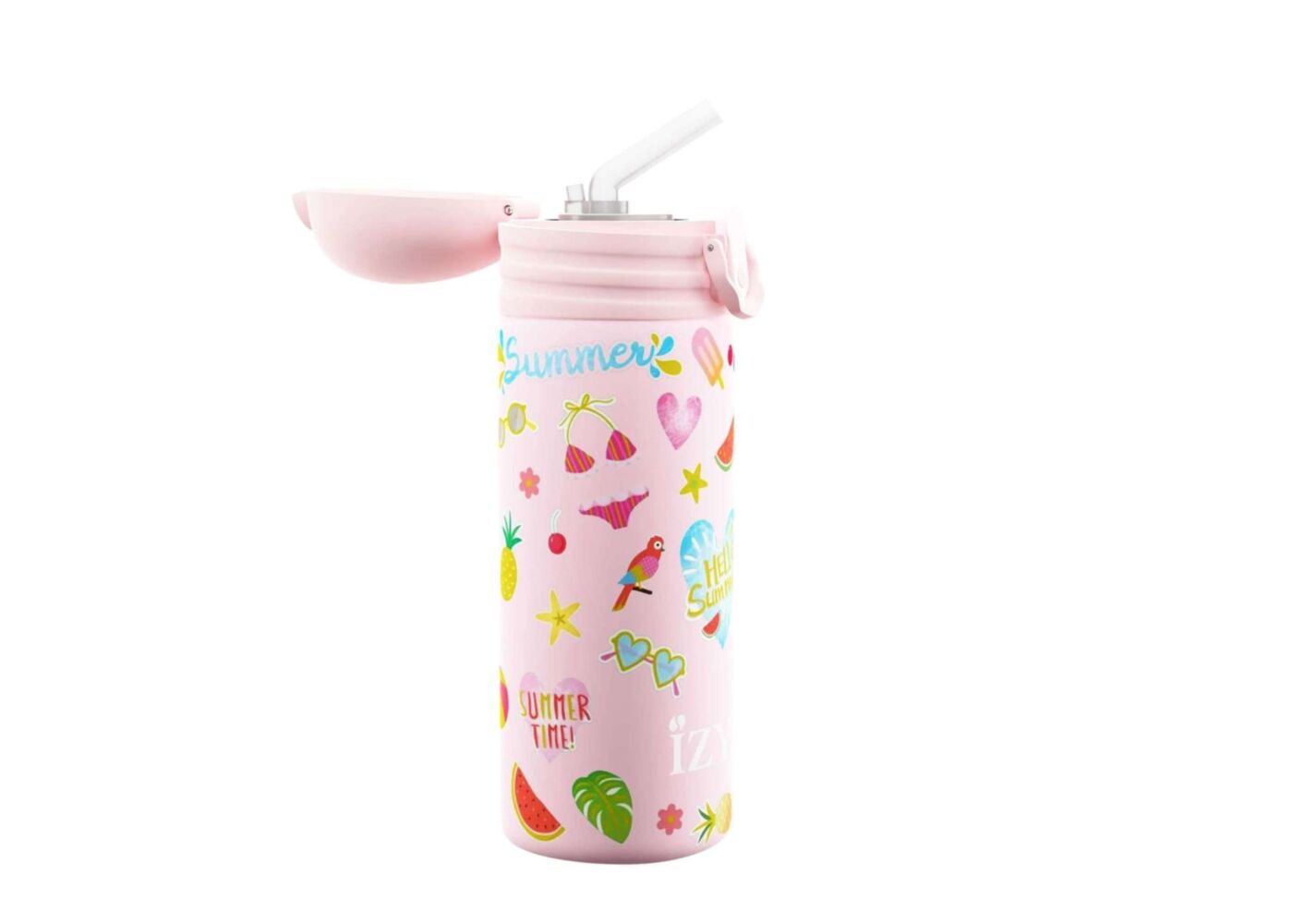IZY Bottles - Termosflaska för barn med sugrör 350 ml Sommar
