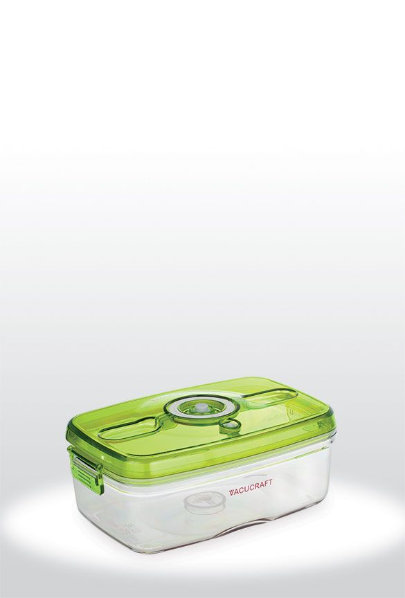 Vacucraft Liten Rektangulär Vakuumbehållare + Pump – 1L