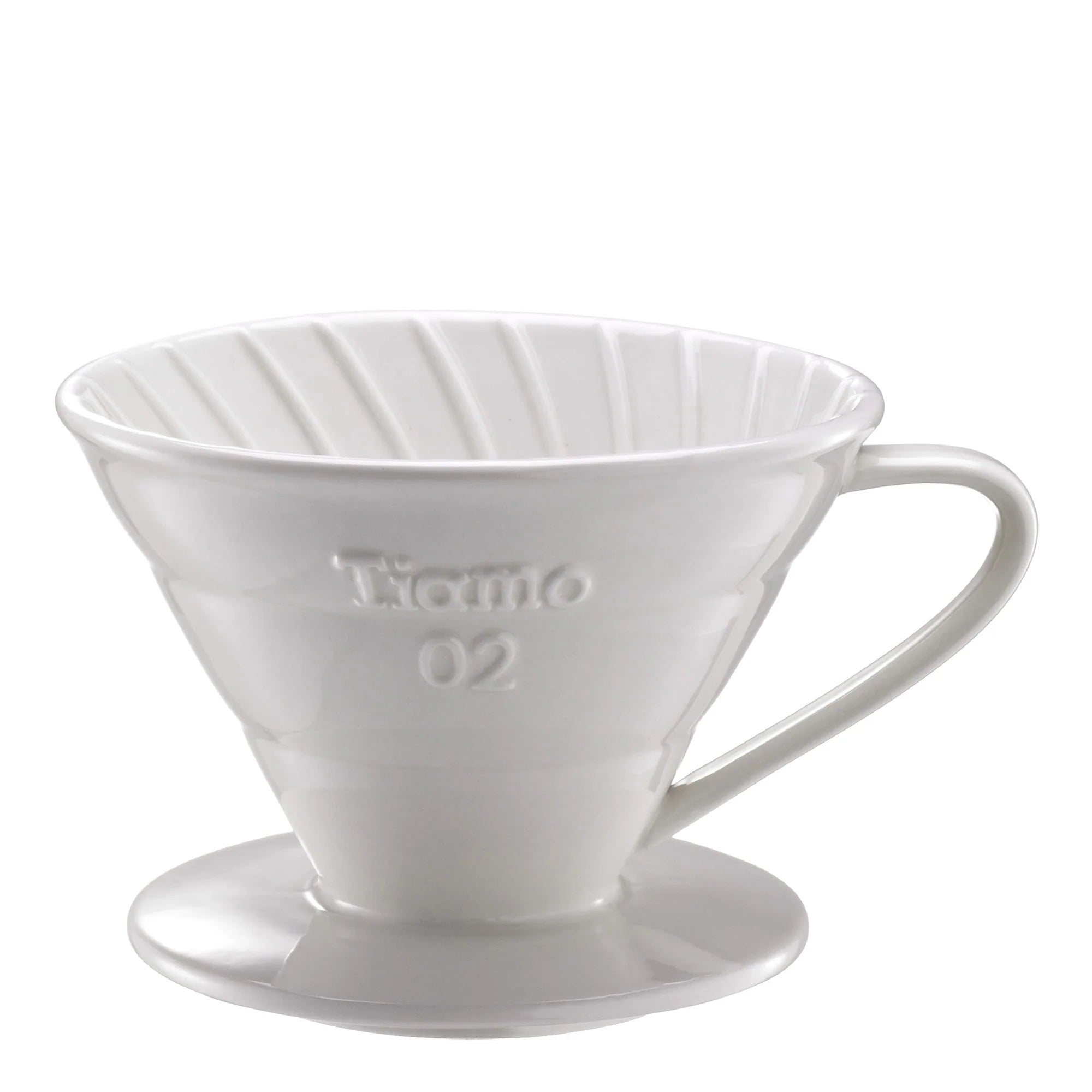 Tiamo V02 Keramisk Pour over - Vit