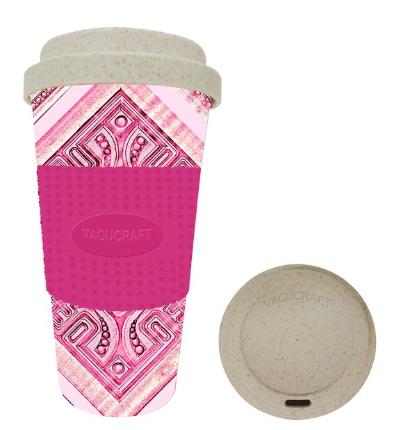 Vacucraft Bambu Kaffe & Te Kopp – 590 ml, Rosa