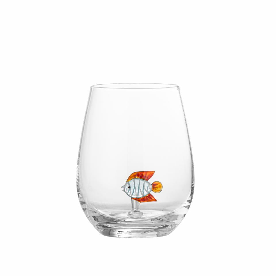 Bloomingville, Misa Dricksglas Ø9 Fisk Figur 560 ml