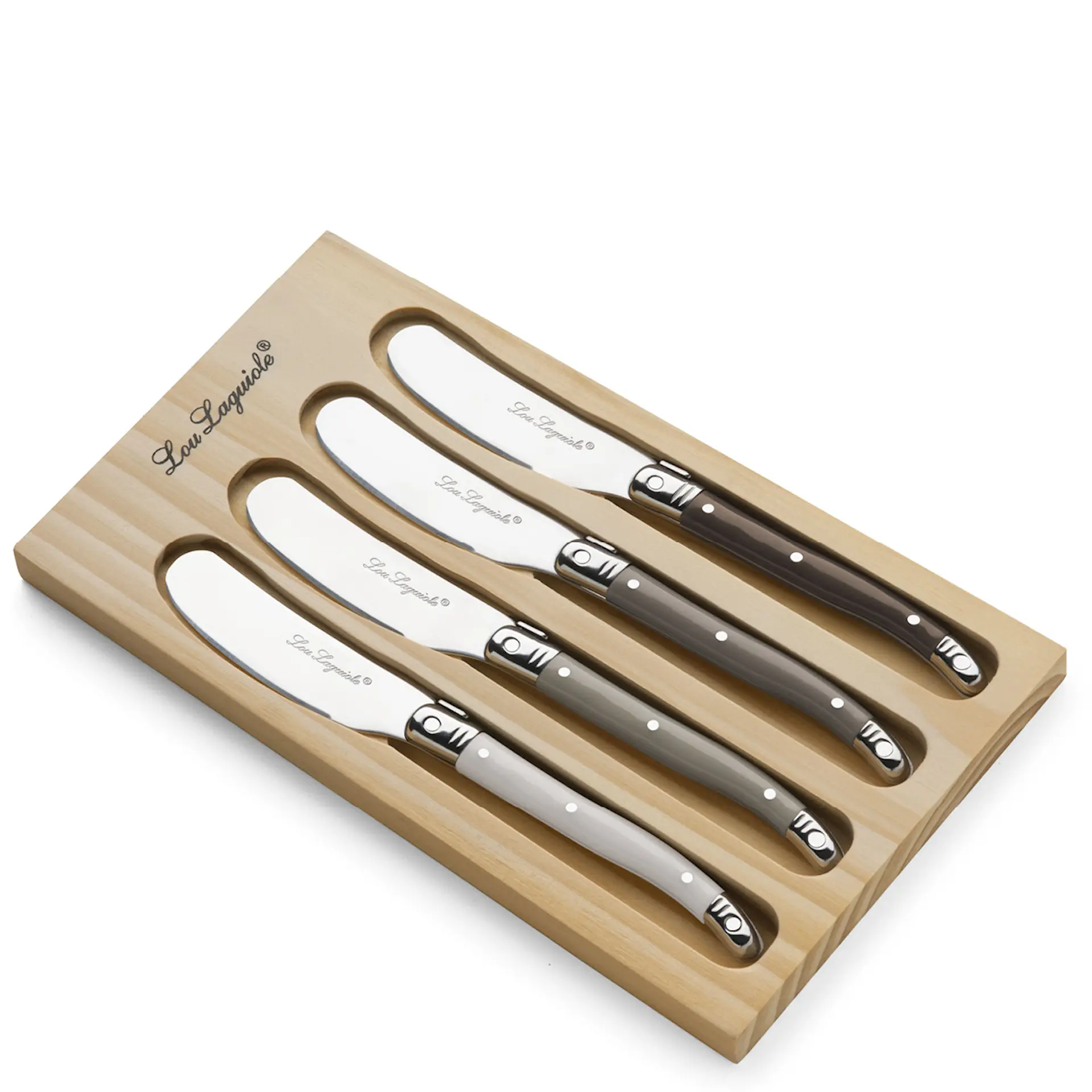 Lou Laguiole, Smörknivar Rostfritt Stål 4-Pack Fransk Design