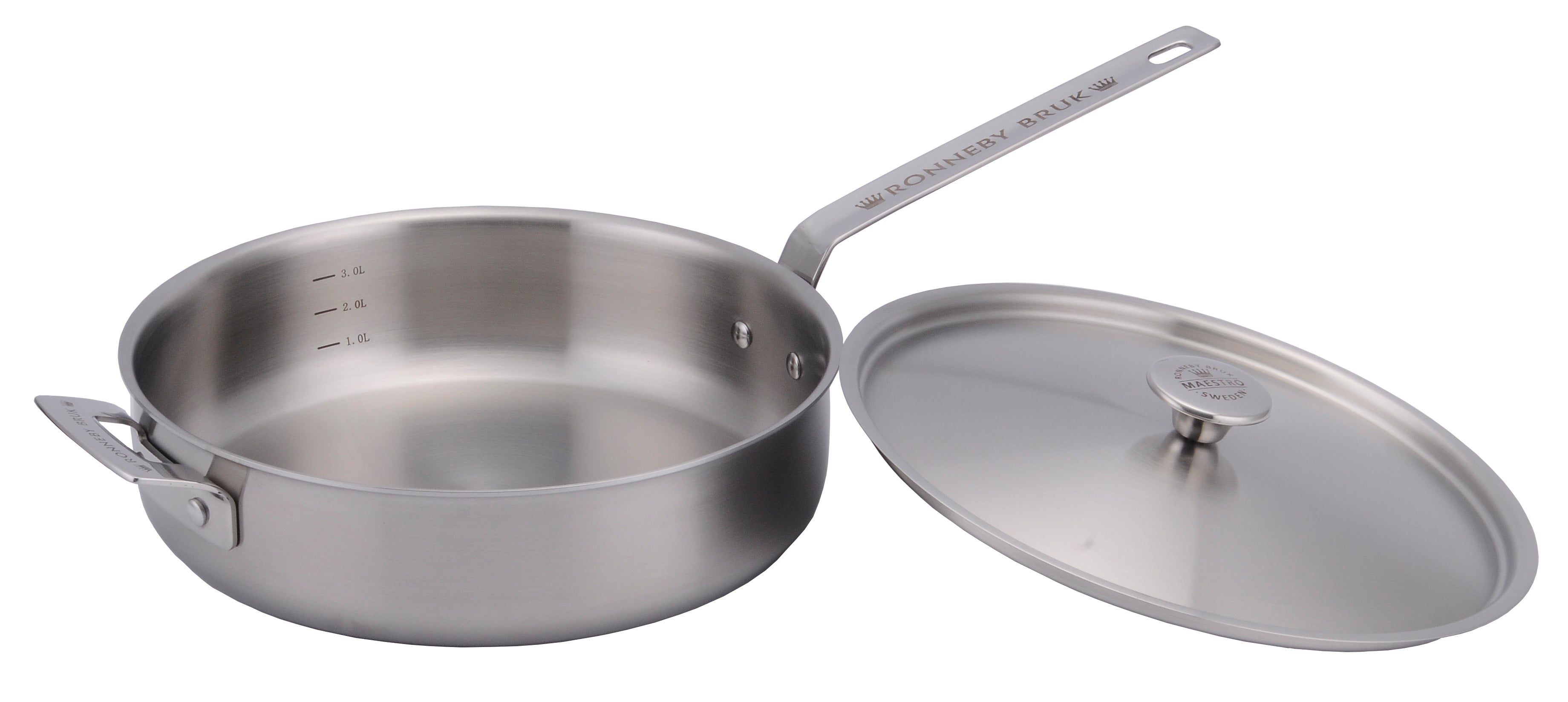Ronneby Bruk – INOX Rostfri Traktörpanna Nonstick Ø28 cm 4 liter