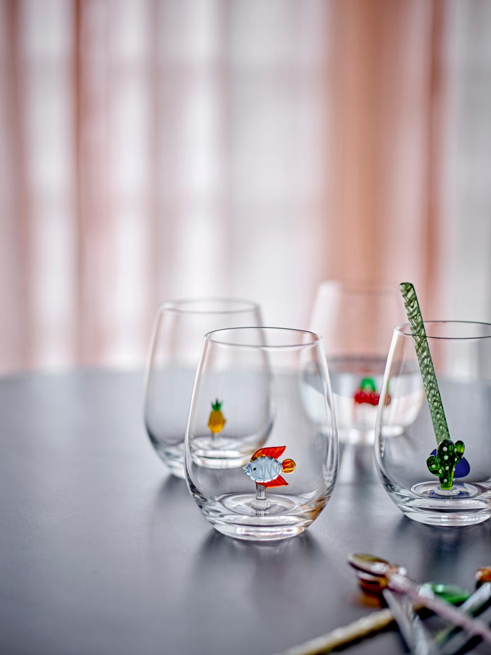 Bloomingville, Misa Dricksglas Ø9 Fisk Figur 560 ml