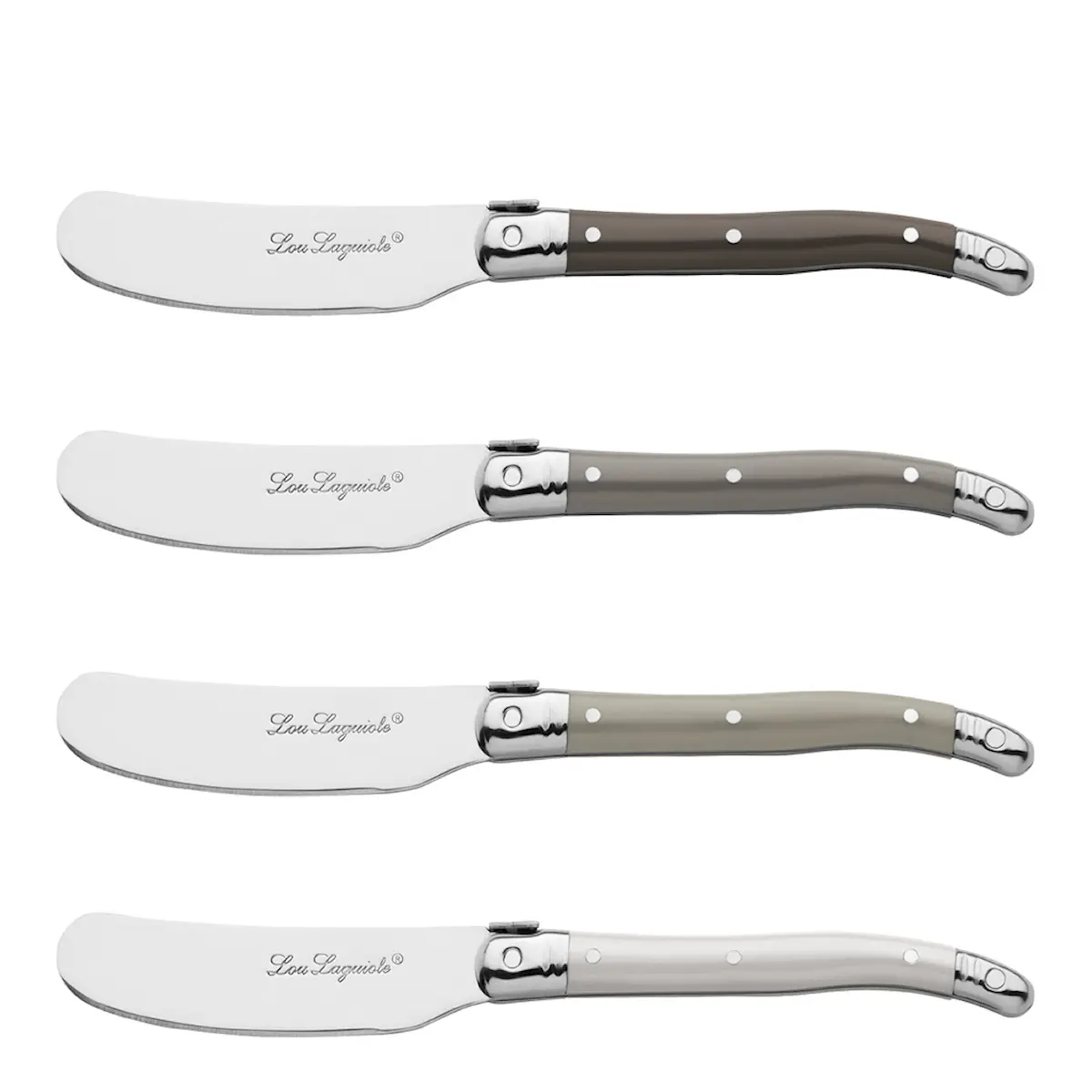 Lou Laguiole, Smörknivar Rostfritt Stål 4-Pack Fransk Design