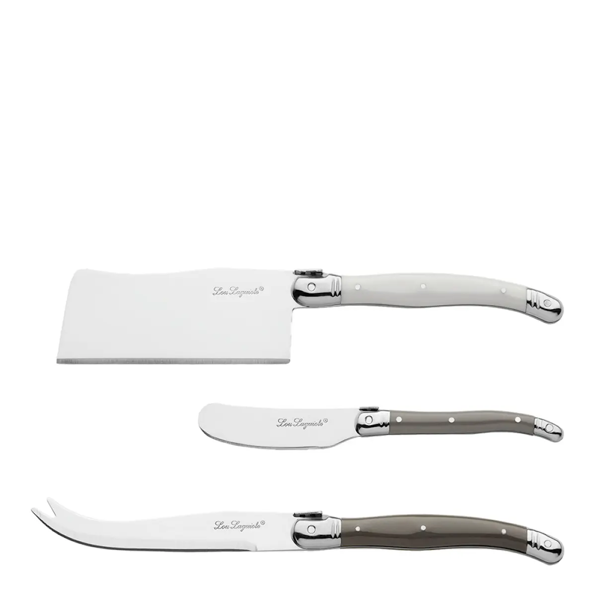 Lou Laguiole, Ostknivar Rostfritt Stål 3-pack Fransk Design