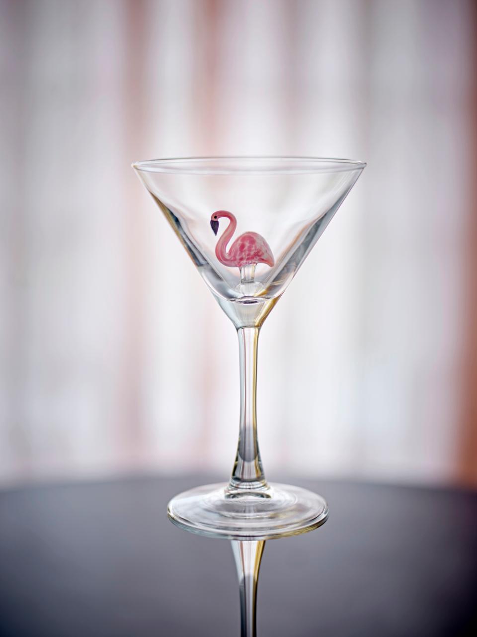 Bloomingville, Misa Cocktailglas Ø9 Flamingo Mönster 170 ml