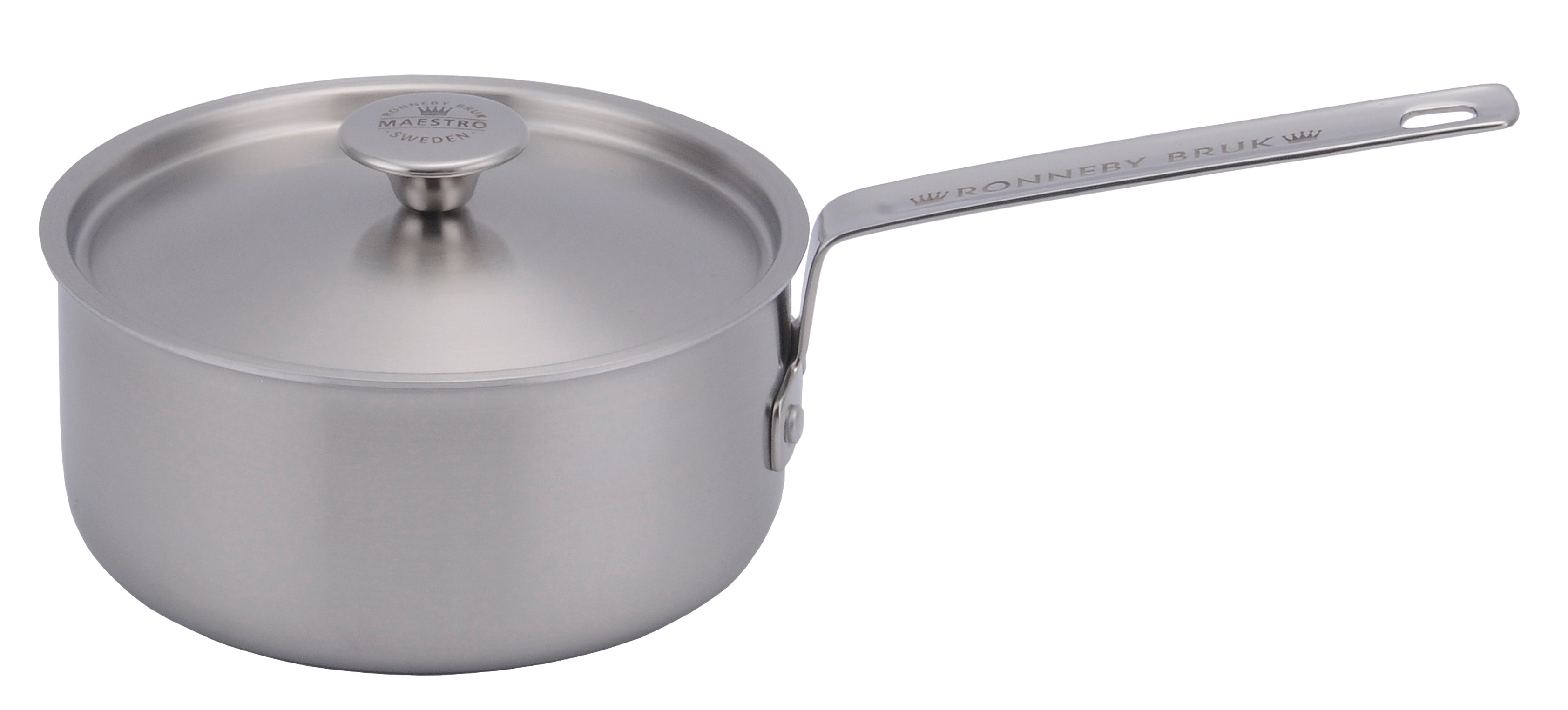 Ronneby Bruk – INOX Rostfri Kastrull Ø20 cm 2,5 liter, 3-Ply Konstruktion