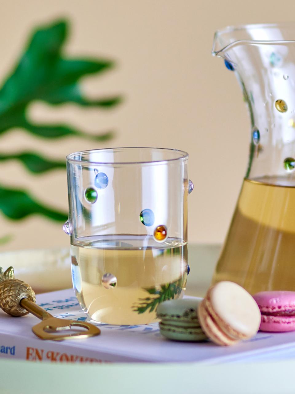 Bloomingville, Thalia Dricksglas Ø8 Färgade Glasdroppar 400 ml