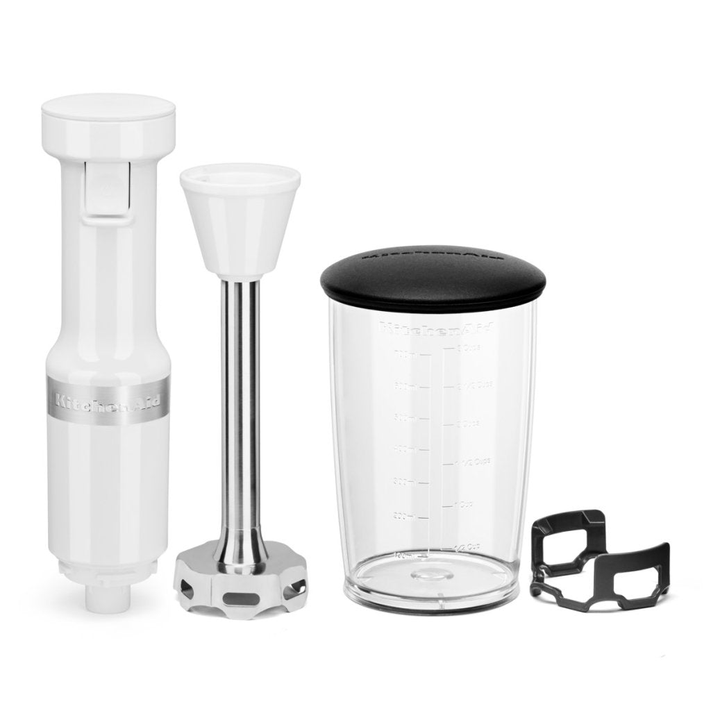 KitchenAid - Stavmixer Vit med Mixskål & Grytskydd