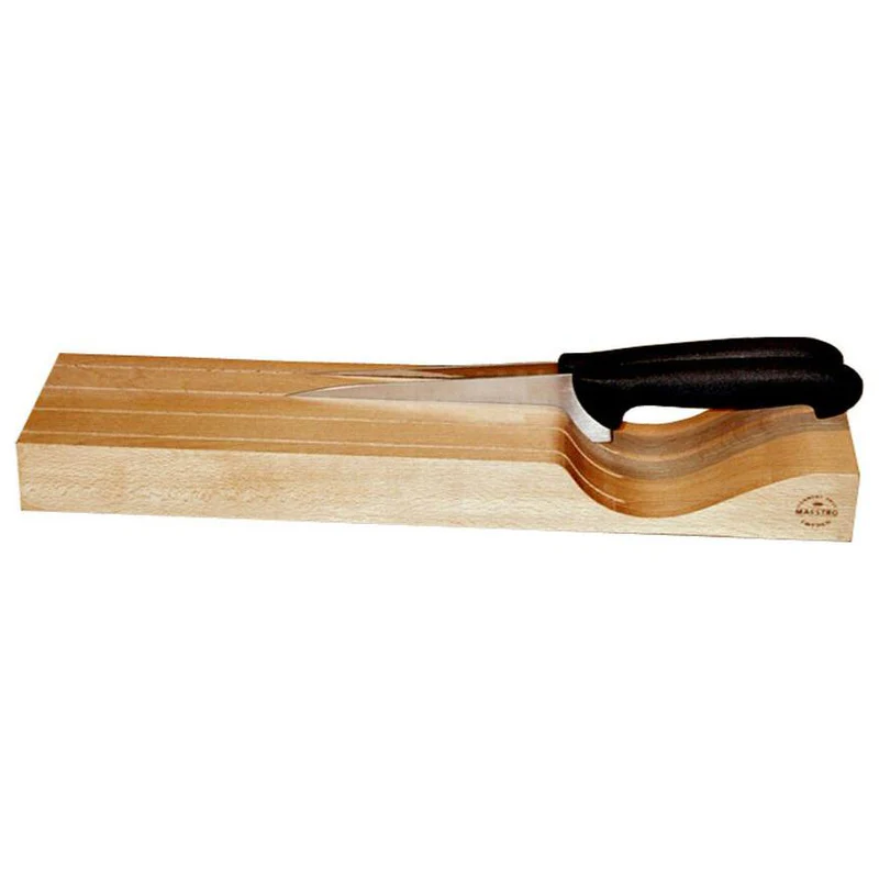 Ronneby Bruk - Liggande Knivblock i Stavlimmad Bokträ 40x11,5