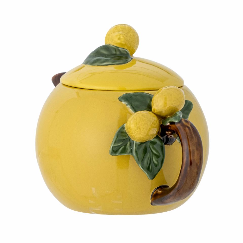 Bloomingville Limone Tekanna Ø21 Gul Stengods Citronmotiv 730 ml
