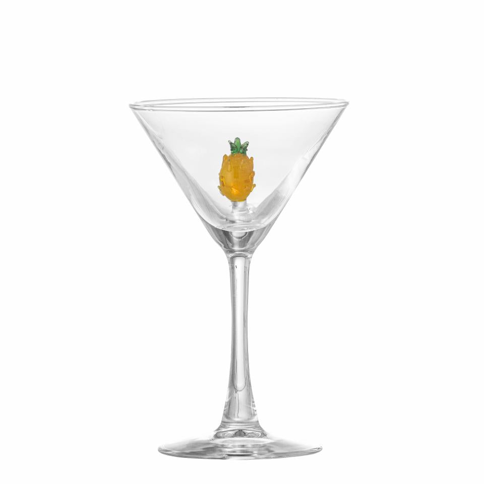 Bloomingville, Misa Cocktailglas Ø9 Ananas Mönstrad 170 ml