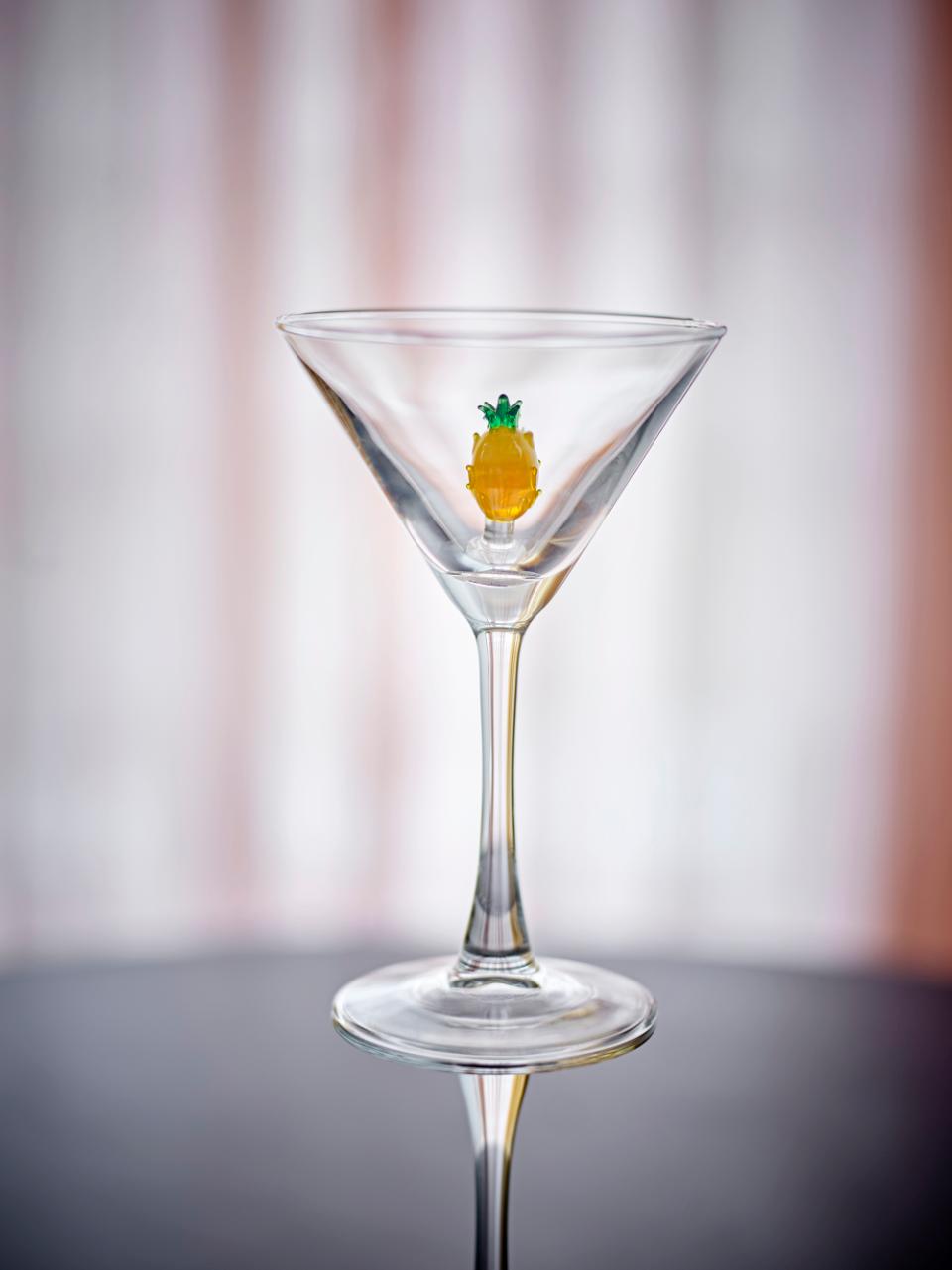 Bloomingville, Misa Cocktailglas Ø9 Ananas Mönstrad 170 ml