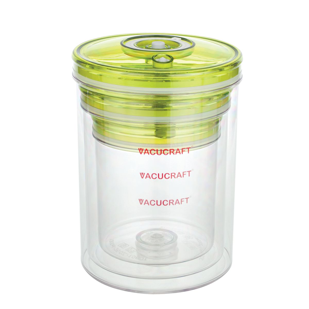 Vacucraft Set – 3 Cylinderformade Vakuumbehållare (1L/2L/3L) + 1 Pump